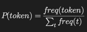 P(token) = frea(token)